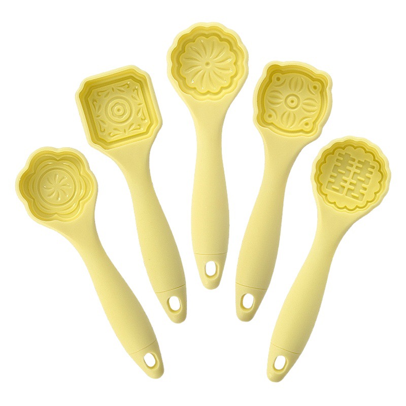 PP plastic Moon Cake mold Cake mold 5-piece pastry mold baking tool Moon Cake mold