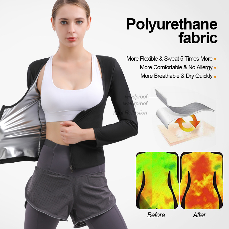 European and American Women's Chest-lifting and Abdominal-tucking Shaper Silver Ion Sports Fitness Sweat Clothes Waist Tunic Yoga Clothes for Hair