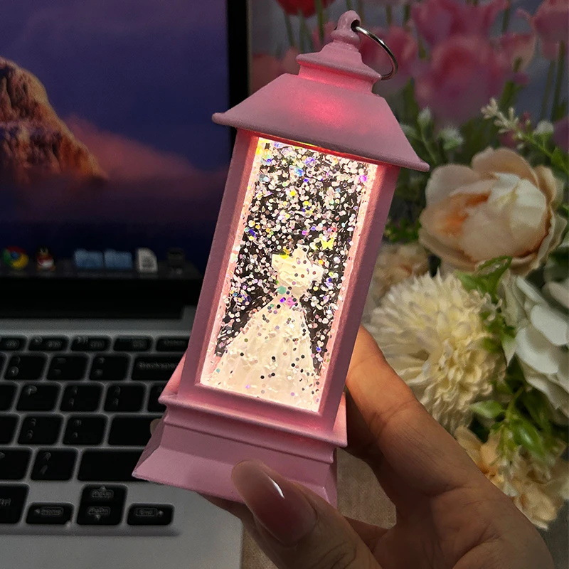 Quicksand Night Light White Wedding Dress Phone Booth Luminous Atmosphere Light Retro Ornaments Creative Chinese Valentine's Day Gift