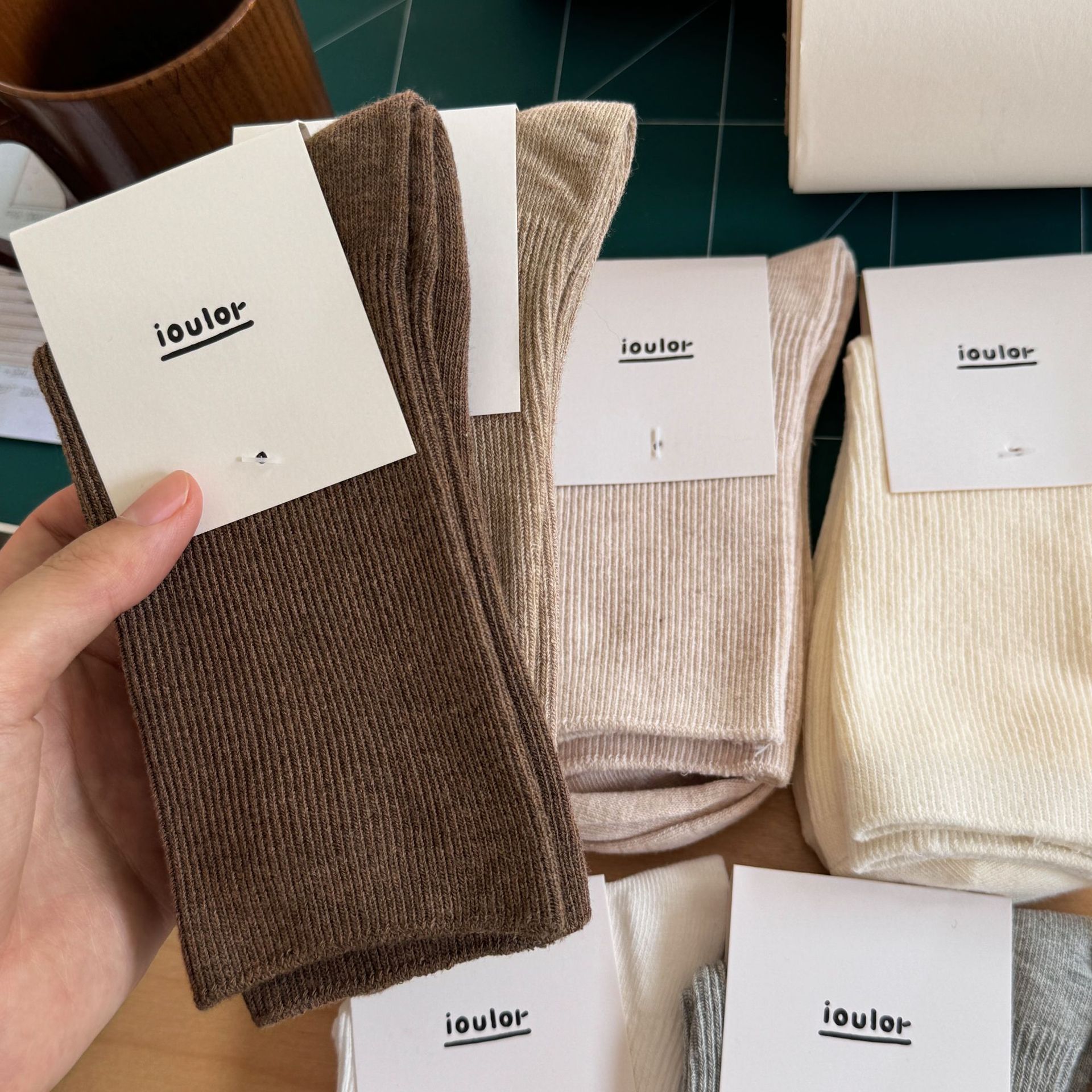 Retro Soft Soft Soft ~ Fall/Winter Stacked Socks Instagram Style Casual Simple College Style Trend College Style Japanese Style