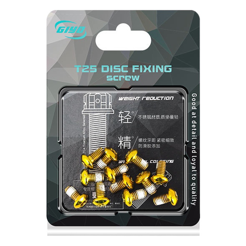 Bicycle Colorful Brake Disc Screws Mountain Bike Disc Screws Colorfulful T25 Disc Brake Pad M5*10