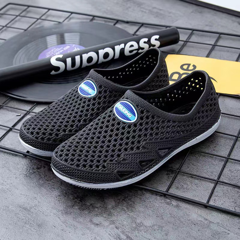 Picture of A generation of hair hole shoes men's soft bottom baotou sandals wear-resistant thick bottom work sandals breathable mesh shoes men