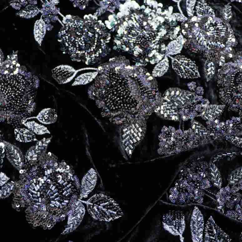 Factory Wholesale 3D Stereo Flower Bead Tube Sequin Embroidered Windbreaker Jacket Wedding Dress Fabric Small Fragrance Suit Fabric