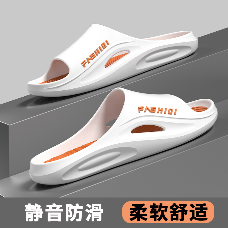 Pvc Couple Style Slippers Men's Summer Thick-Soled Home Outdoor Beach Wear-Resistant Non-Slip Indoor Sandals