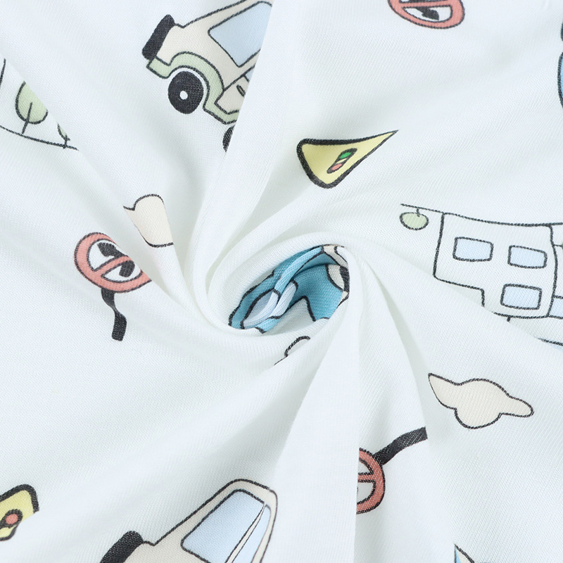 Picture of Summer Baby Pajamas Air-conditioning Clothing Bamboo Fiber Fabric Bamboo Cotton Printed Plain Jersey Fabric Summer Baby Fabric