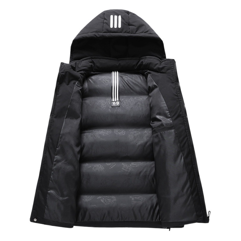 Autumn and Winter Hooded Large Size Couple Vest Fleece-Lined Warm Casual Fitness Outwear Versatile Waistoutwear Vest with Logo Printed