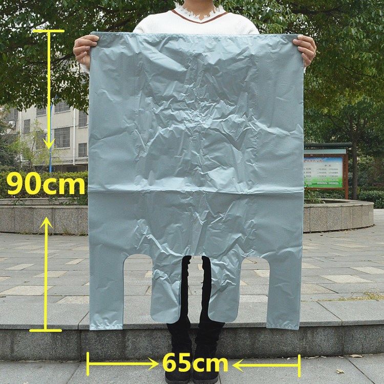 Large silver gray plastic bag clothing wholesale bag purchase packing bag commercial convenient bag thickened portable vest bag