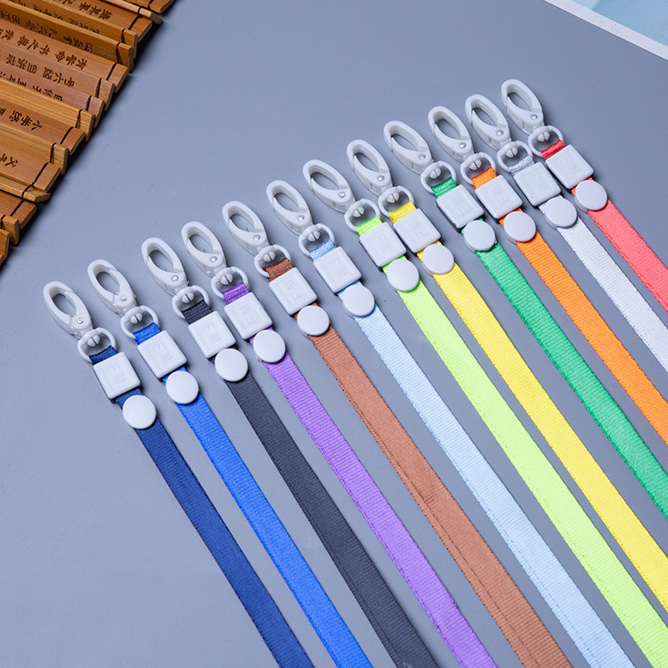 Picture of 1cm plastic hook lanyard badge badge work card card holder hanging rope printing logo student school card work card lanyard