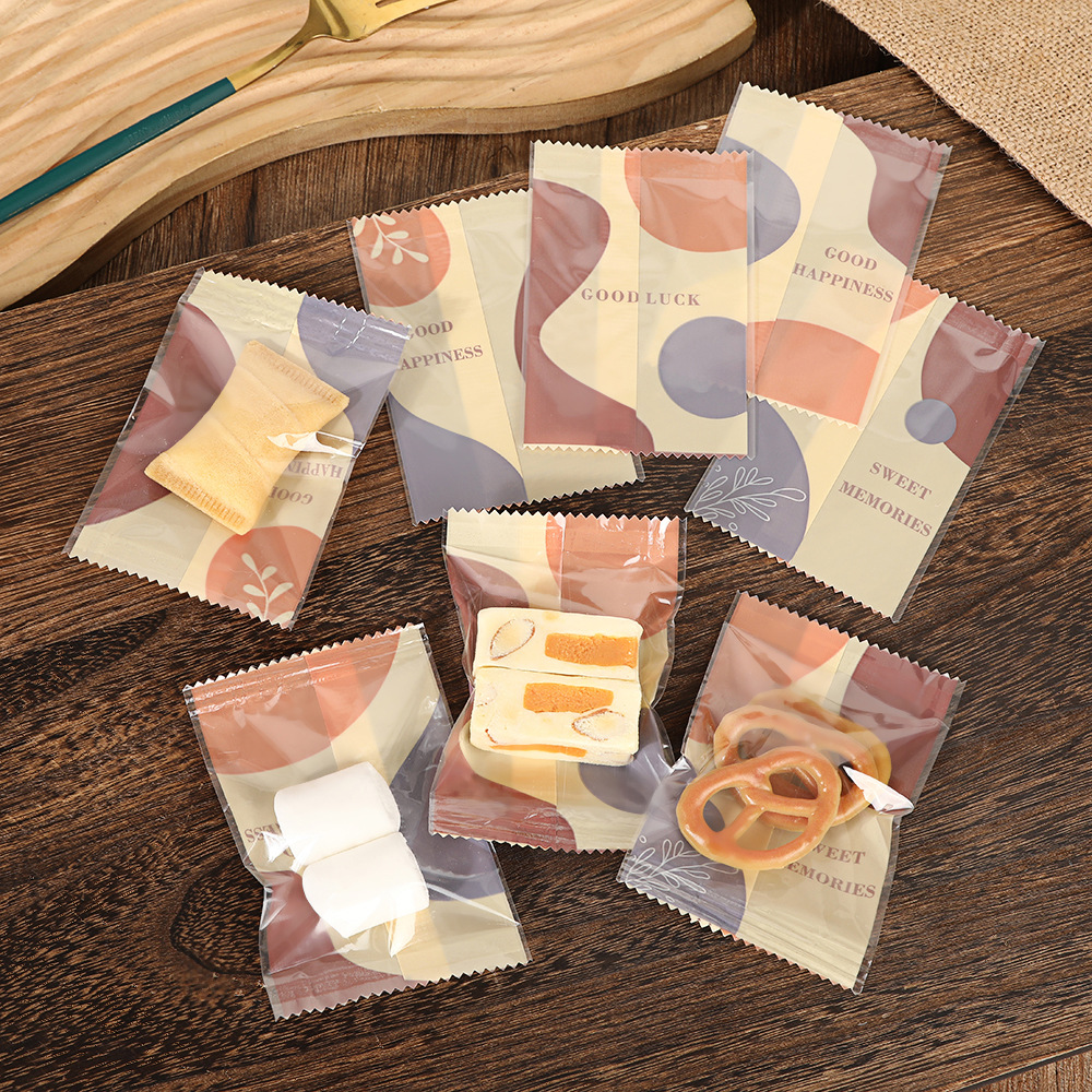 Translucent Snowflake Crisp Packaging Bag Baking Biscuit Candy Nougat Cookie Milk Date Machine Sealed Bag Independent Small Packaging