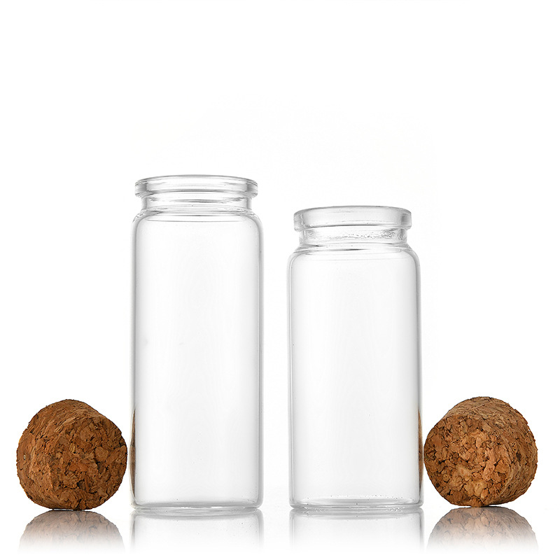 Picture of 37mm Screw Cap Cork Drift Bottle Transparent Candy Empty Bottle Test Tube Bottle Tea Flower Tea Packaging Bottle Succulent Planting Bottle