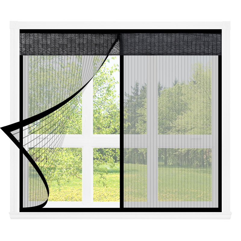 Picture of Door Curtain Screen Door Screen Door Anti-mosquito Non-perforated Magnetic Absorption Magnetic Screen Screen Screen Summer Self-loading Anti-mosquito New Style