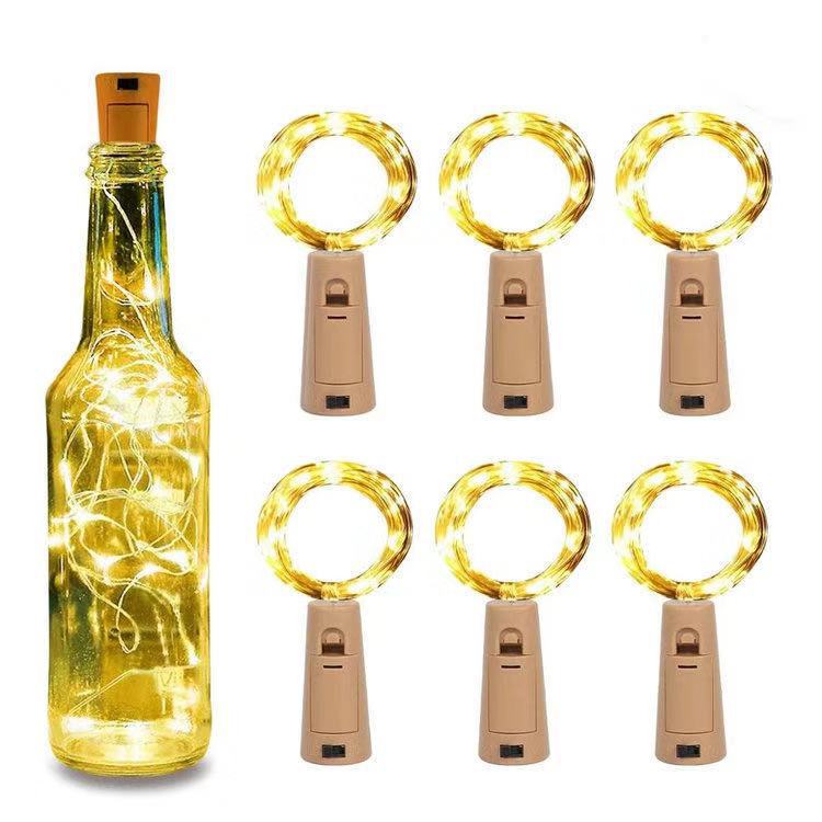 Wine bottle stopper copper wire lamp LED bottle lamp string Firefly lamp bar creative wedding arrangement luminous cafe
