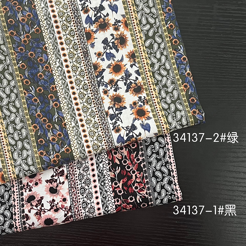 in stock 3068 rayon plain fabric spring and autumn small floral children's clothing women's dress floral cloth clothing fabric
