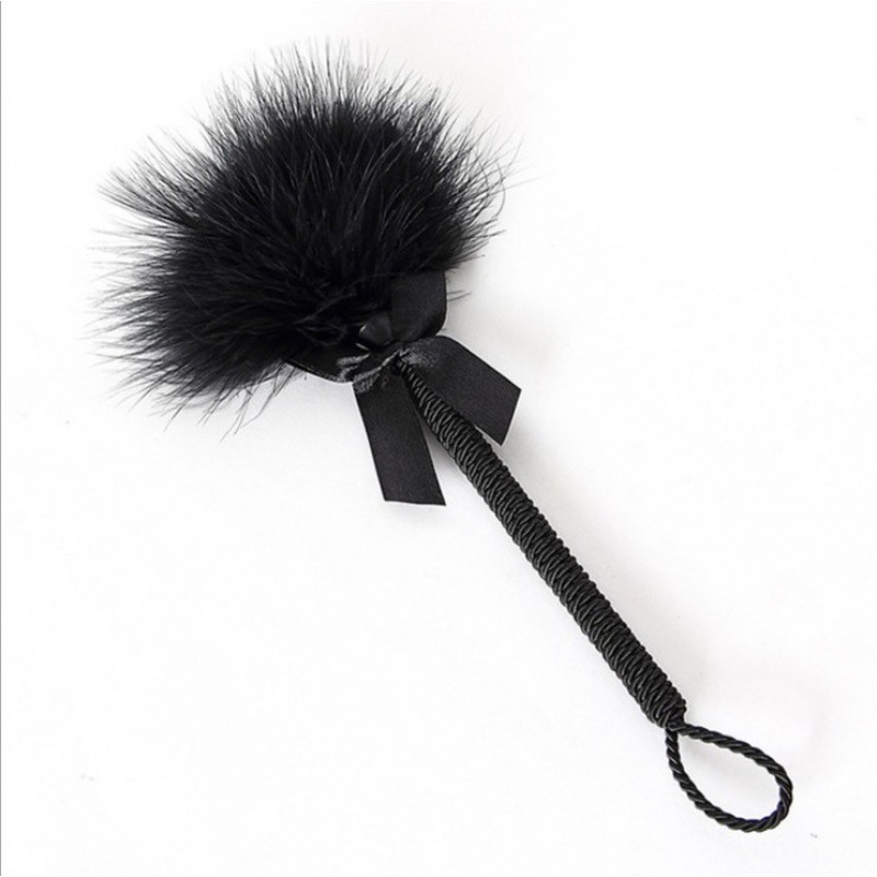 Picture of Black accessories flirting short feather stick Teasing tease stick slap feather stick adult supplies sexy underwear accessories