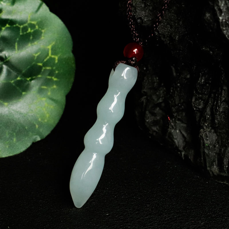 Picture of Burma A Jade Brush Pendant Jade Necklace Boys and Girls Students Teacher Gift Pen Cordless
