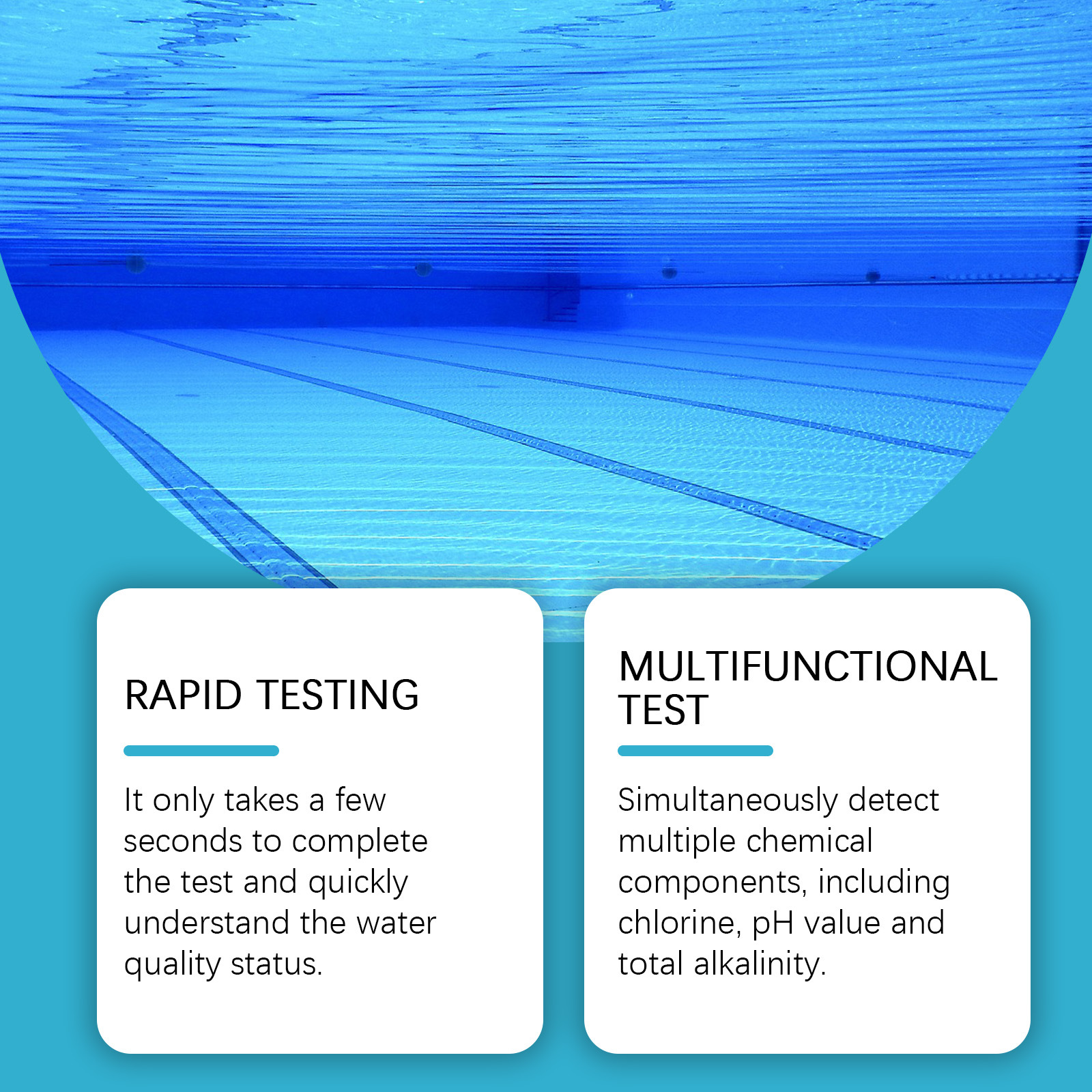 Picture of HozoneX Swimming Pool Three-in-One pH Test Paper Accurate Control Simple Swimming Pool Water Quality Test Paper