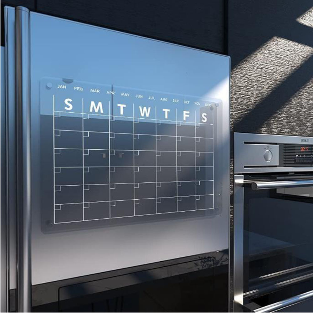 Amazon hot selling magnetic schedule table erasable refrigerator sticker message board weekly calendar schedule table refrigerator sticker transparent