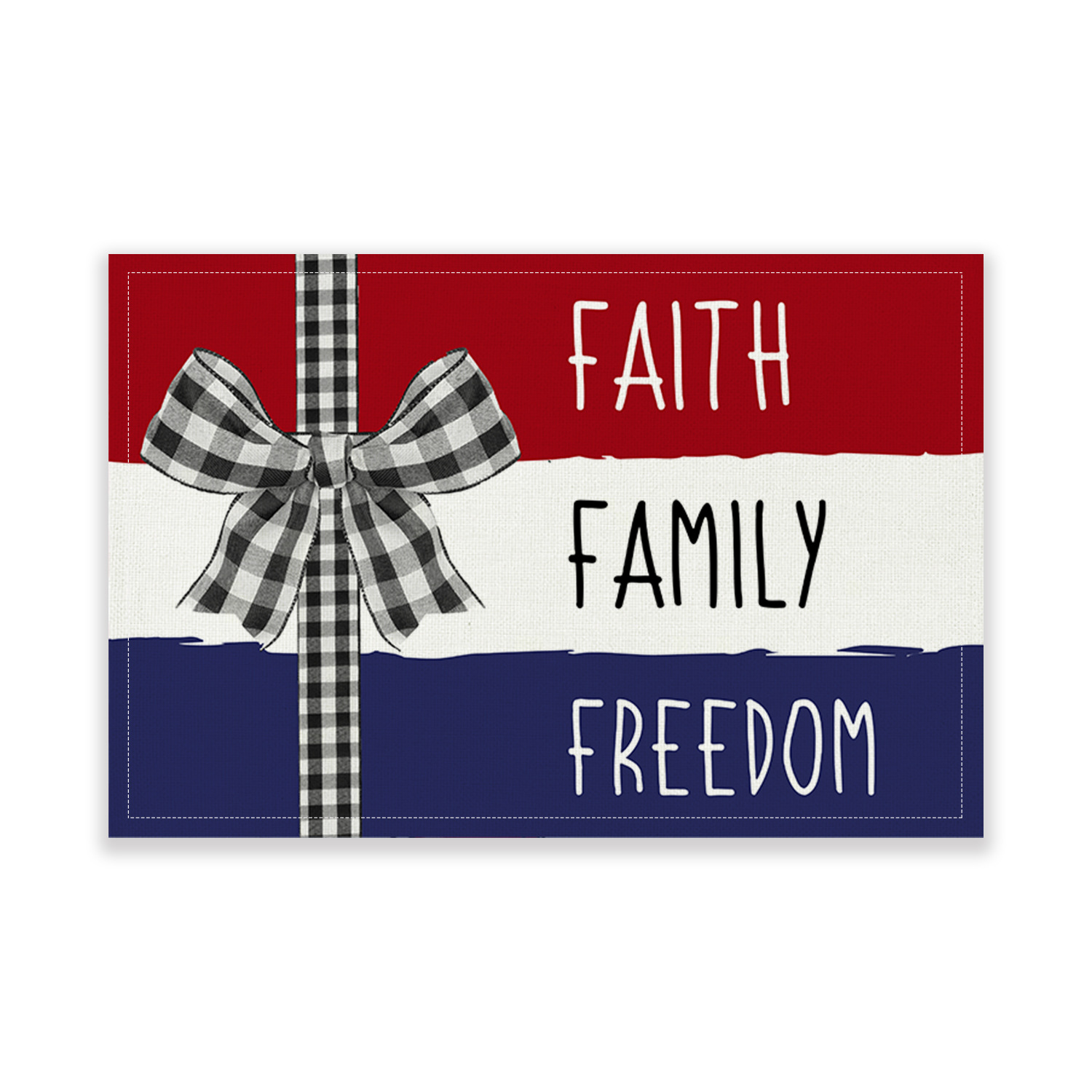 Picture of Independence Day placemat table insulation napkin waterproof household rectangular table mat anti-scald mat heat insulation mat cross-border
