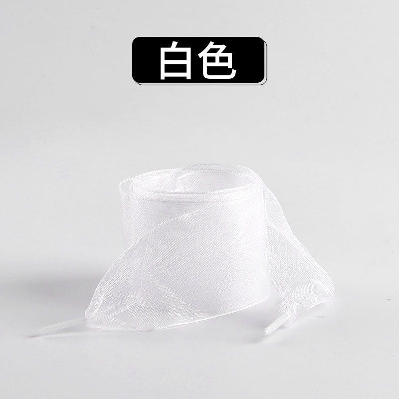 Picture of Wholesale Chiffon Shoelace Silk Shoelace German Training Shoes Casual Shoes Canvas Shoes Organza ins Flat Shoelace Rope