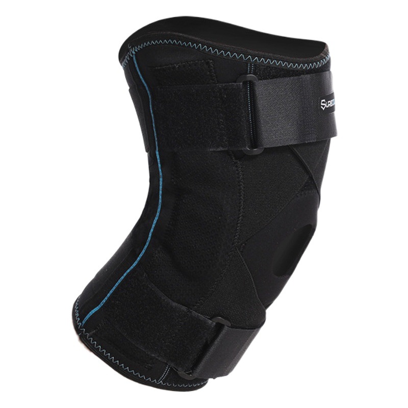 Steel plate support knee pad running basketball strap compression patella cover foldable aluminum plate motion hinge knee pad