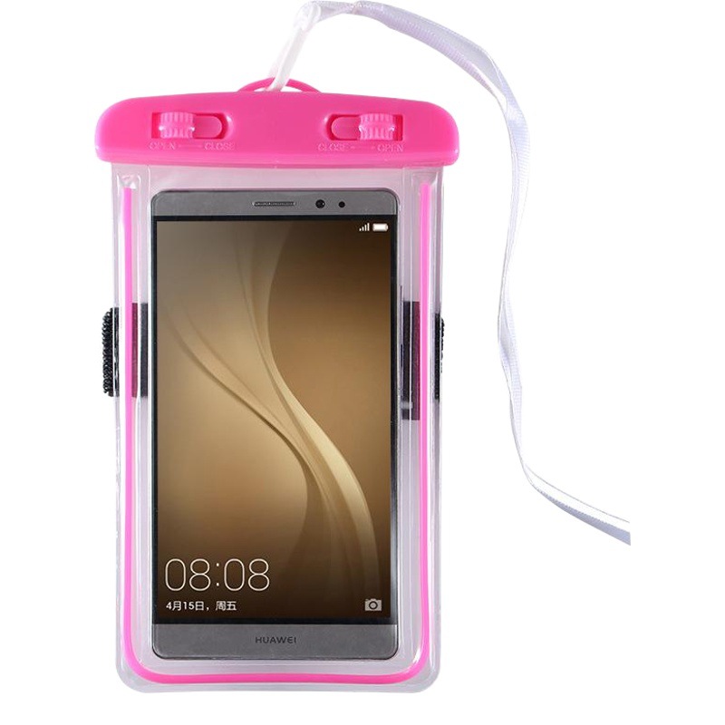 Mobile phone waterproof bag diving case Touch Screen Universal OPPO Huawei vivo swimming take-out rainproof luminous armband factory