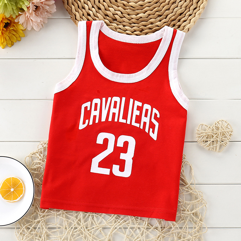 Picture of Children's single-piece vest cotton summer new boys sleeveless top girls Korean version of small and medium-sized children's base shirt wholesale
