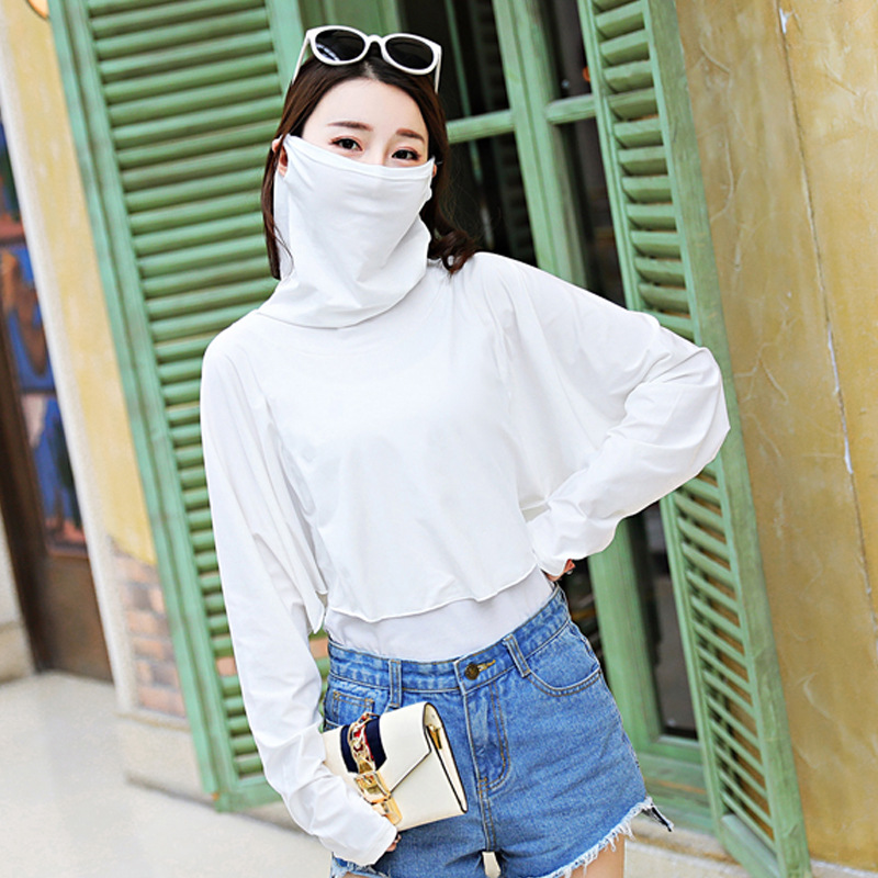 2023 Summer new sun protection clothing Women's Ice Silk sun protection clothing UV protection face cover sun protection shirt Net red coat