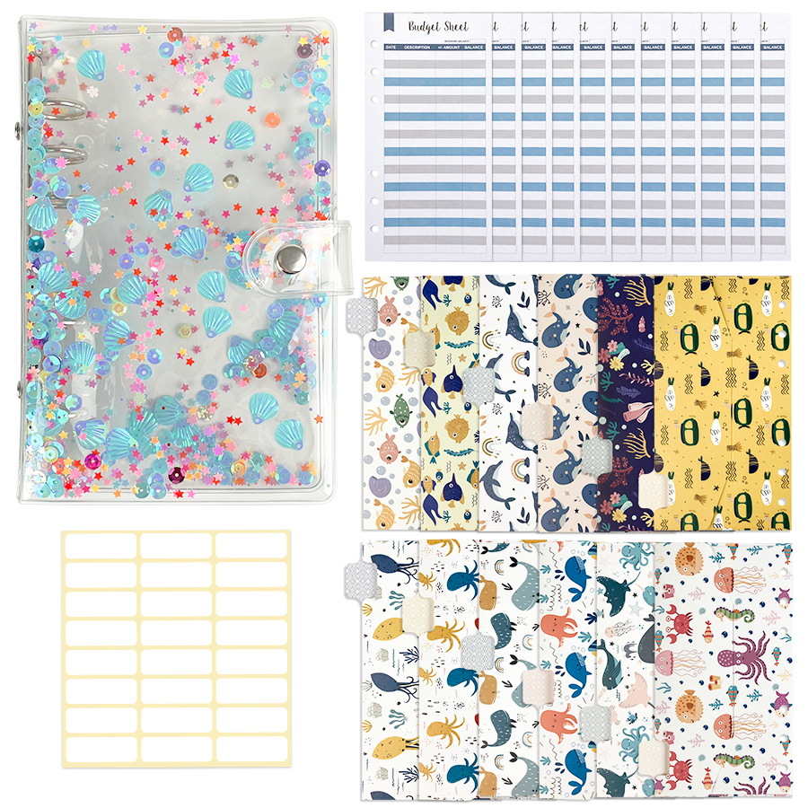 Picture of Cross-border budget envelope suit creative ocean pattern bookkeeping expenditure cash western pp envelope card wholesale.