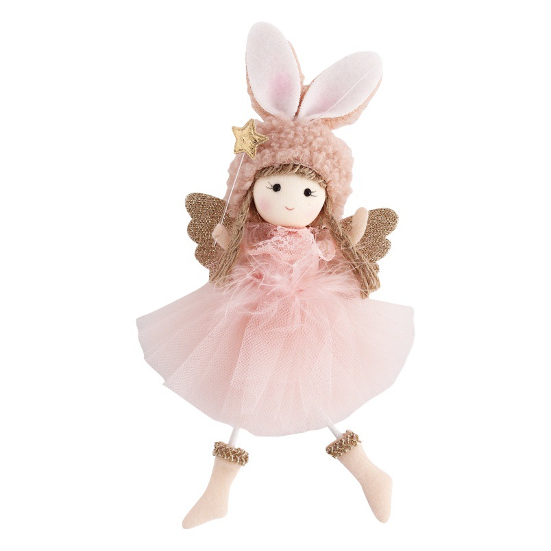 Cross Border in stock Christmas Decorations Ins Cauchy Wind Angel Girl Doll Doll Christmas Tree Pendant