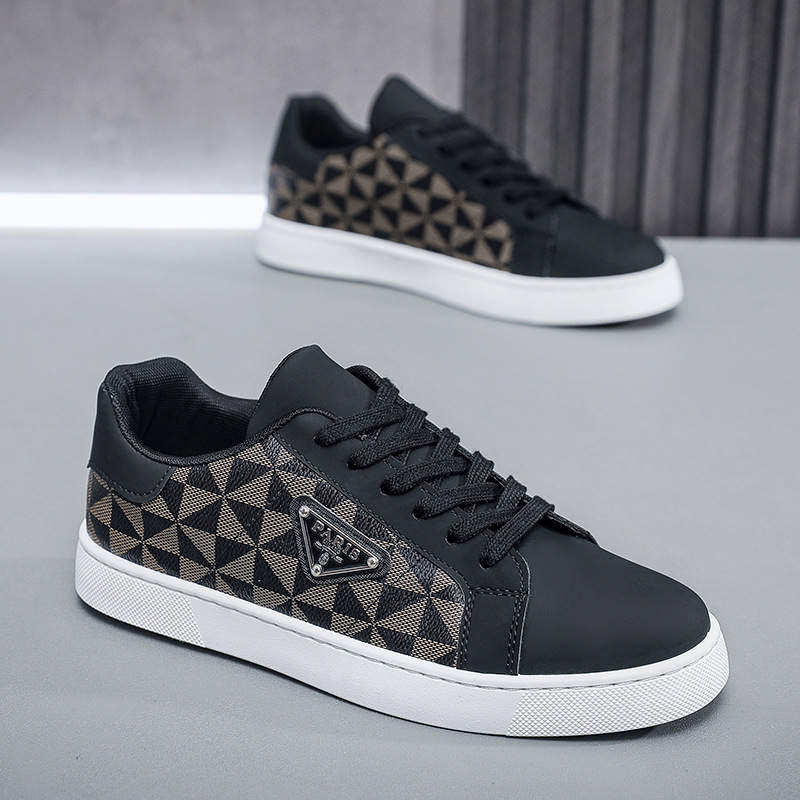Men's Trendy Brand All-match Breathable Sneakers Four Seasons Casual Shoes Fashion Trendy sneaker Men's Leather Shoes British Men's Shoes
