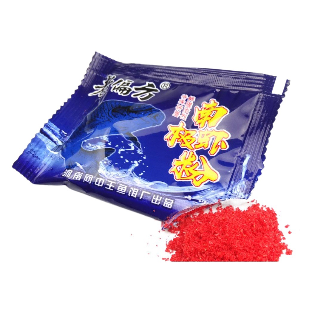 Small bag bait red insect powder Antarctic shrimp powder match earthworm fishing essence shrimp cage yellow crab cage particle bait wholesale