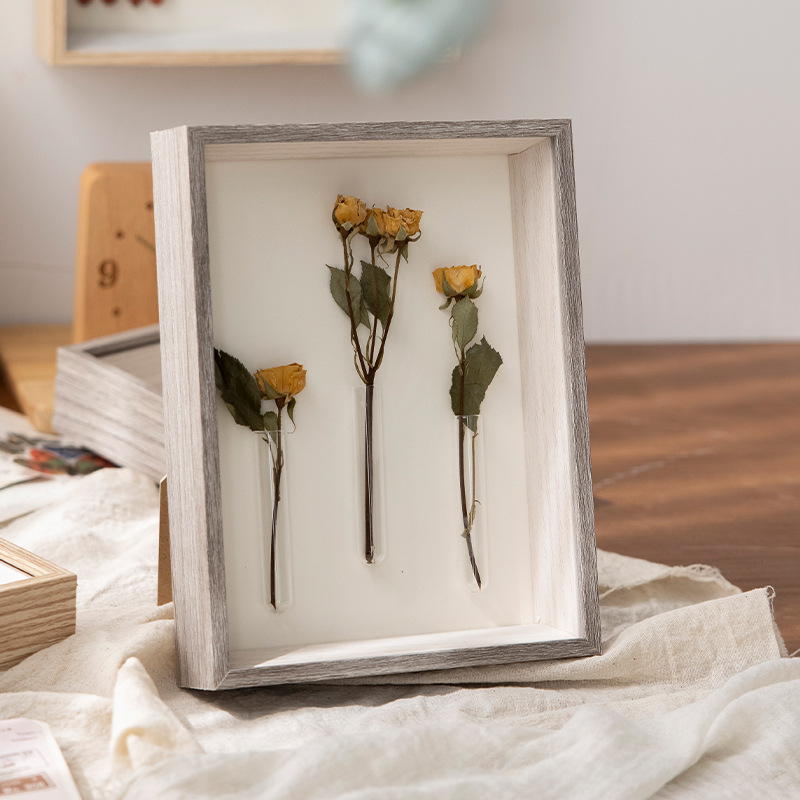 Picture of Stereo Hollow Specimen Frame diy Handmade Photo Frame Table Butterfly Insect Clay Preservation Mounting Frame Dried Flower Photo Frame