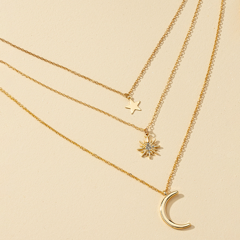 Picture of European and American decorative metal star necklace women clavicle chain accessories cross-border trade factory wholesale Japanese and Korean sweet ins