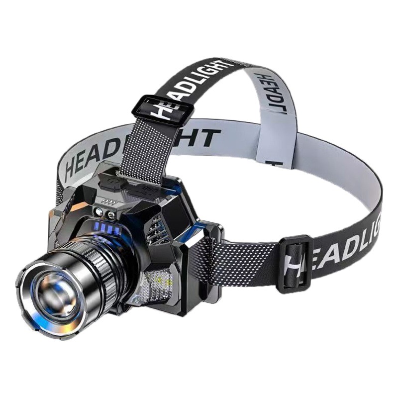 Induction headlight super bright strong light flashlight rechargeable head-mounted outdoor miner's lamp household long shot led night fishing lamp