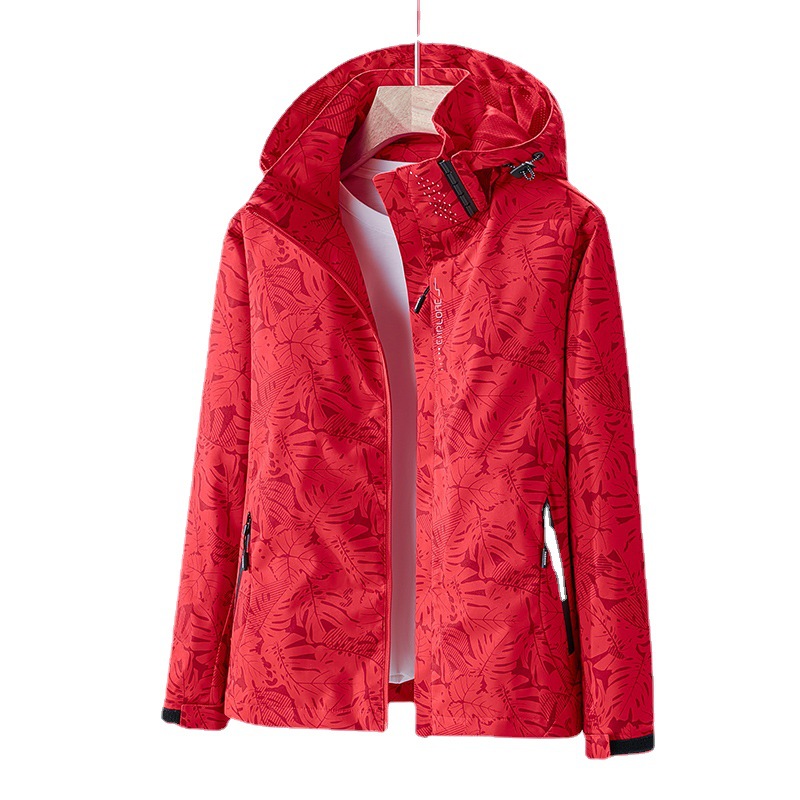 Picture of Outdoor Single-Layer Jacket Men's Windproof Water-Splashing Women's Camouflage Breathable Jacket Sports Running Mountaineering Suit Trendy Trenchcoat