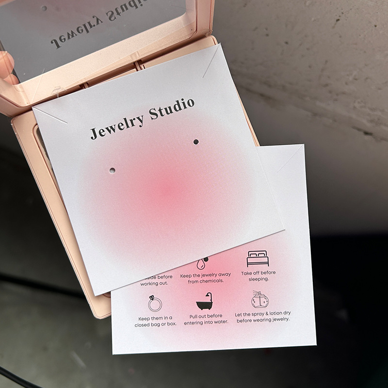 Picture of Manufacturer of Earrings Cardboard Custom Jewelry Packaging Card Printing Hot Stamping Necklace Earrings Hairpin Ring Back Card Customization