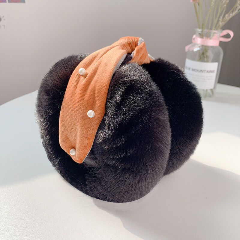 Picture of MEETSUNNY Sweet Girl Ear Warm Winter Cycling Commuter Ear Protection Plush Ear Bag Thickened Warm Earmuffs Women