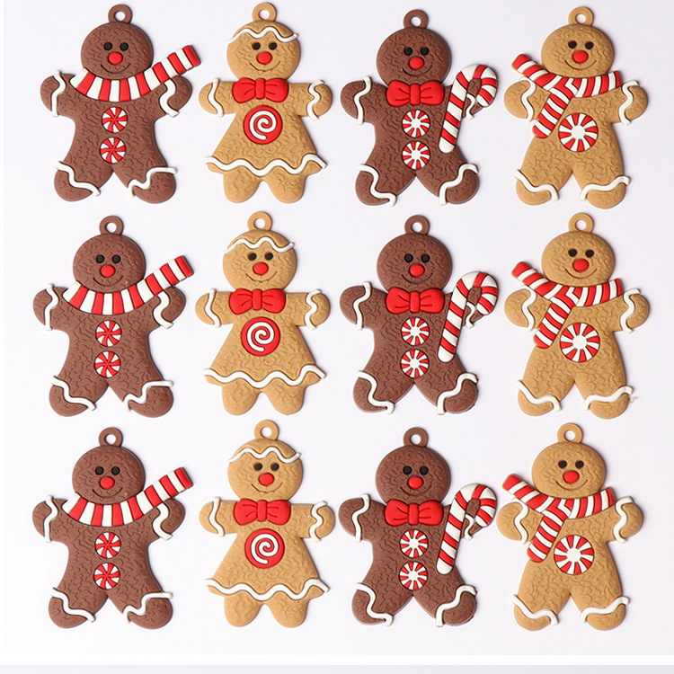 Picture of 2024 New Christmas Tree DIY Pendant Gingerbread Man Twelve Source Manufacturer Christmas Scene Arrangement Pendant