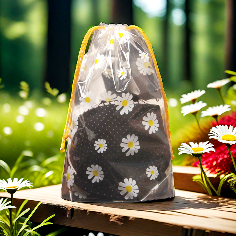 Daisy Bundle Packaging Bag T-shirt Vest Children's Clothing Bundle Chrysanthemum Drawstring Bag Underwear Socks Sun Protection Clothing Storage Bag