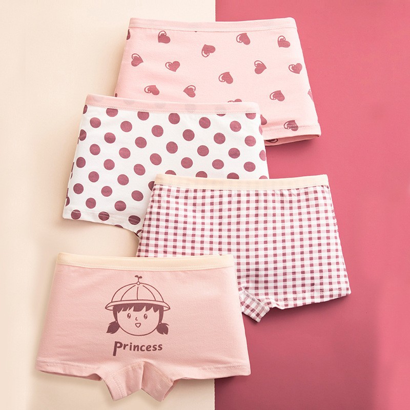 Picture of Children's Girls Underwear Baby Girls Boxer Briefs Kidsren Girls Pure 95% Cotton Shorts Briefs Wholesale