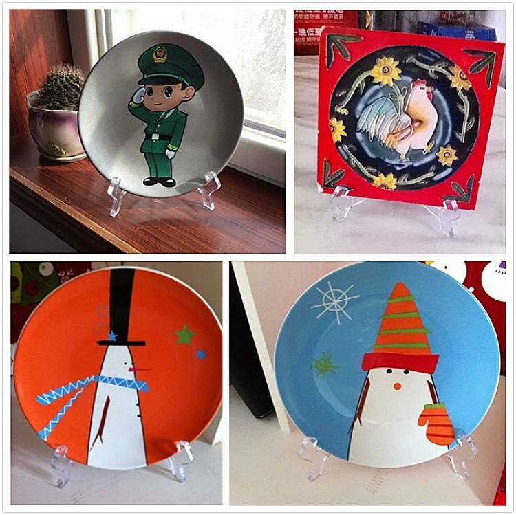 Picture of Imitation acrylic plate bracket display plate rack plastic display rack tray rack Pu'er tea cake bracket photo frame bracket