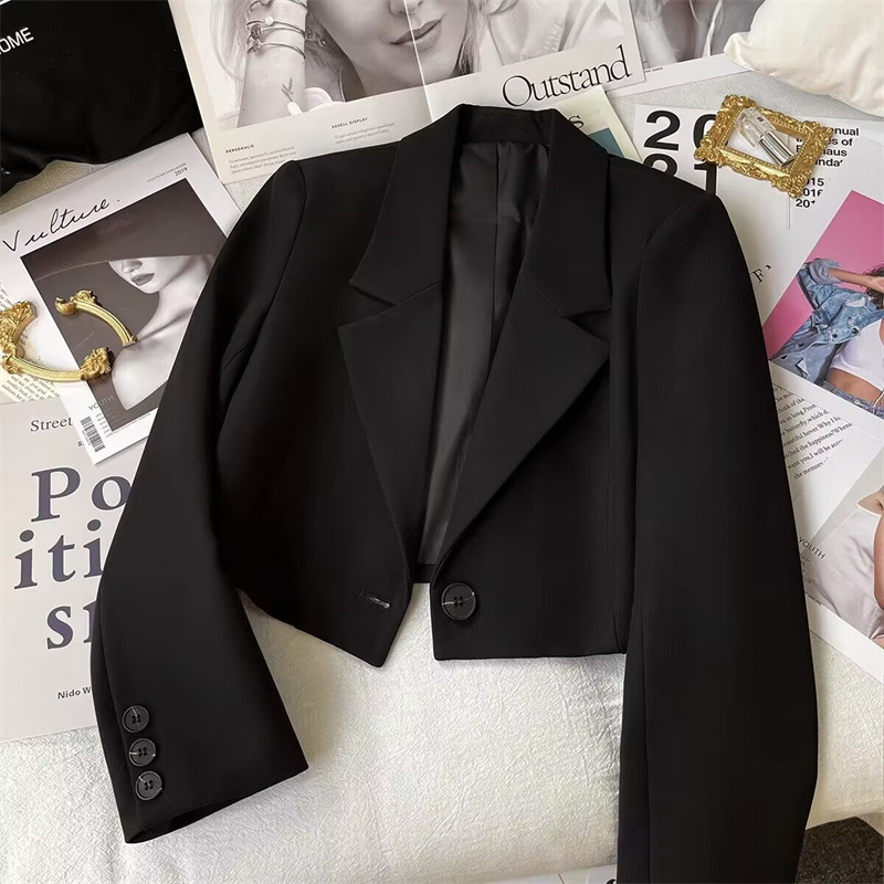 Picture of New Solid Color Casual Loose Elegant Suit Jacket Fashion Women Spring and Autumn Suit in stock Wholesale