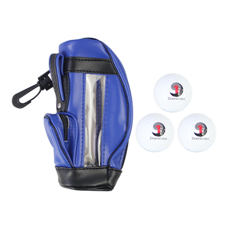 Picture of Golf ball bag PU waterproof fabric nylon material can hold 3 balls golf ball 5 color mini ball bag