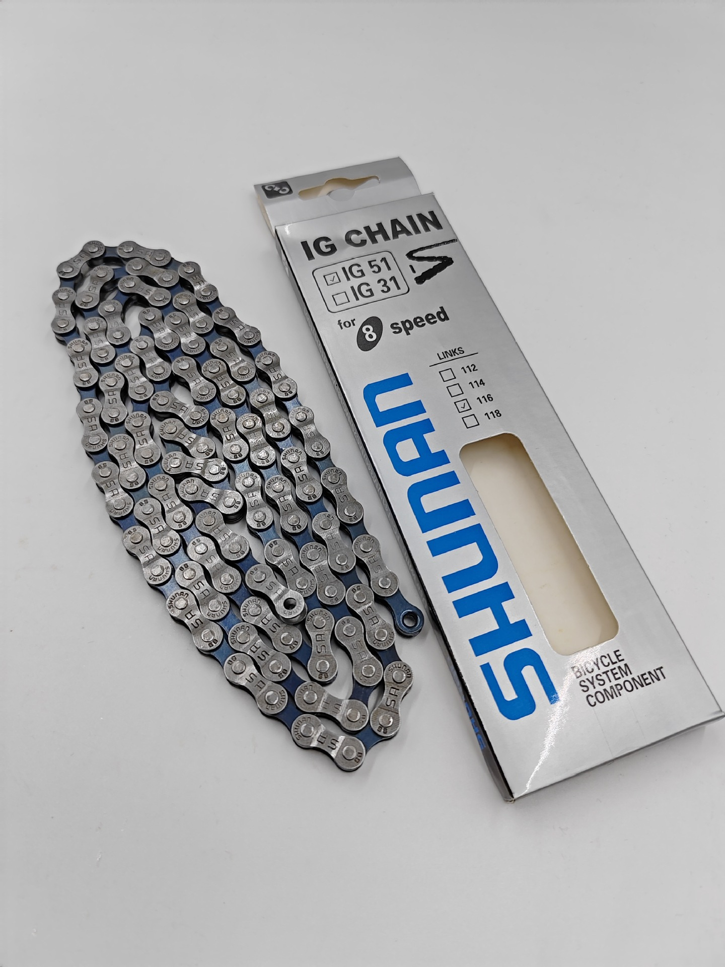 Shunan Mountain Bike Variable Speed Chain Boxed 116 Section 8 Speed Bicycle Chain Road Bike 24 Speed Chain