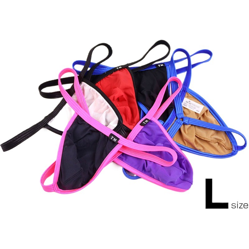 New men's candy color large bag thong men's sexy low waist thong wholesale