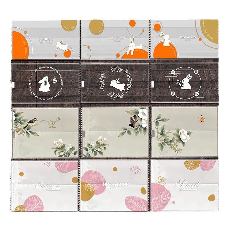 2024 New Transparent Liuxin Mooncake Packaging Bag Egg Yolk Crisp Machine Sealing Bag Cantonese Snow Skin Mooncake Bag 50-100g