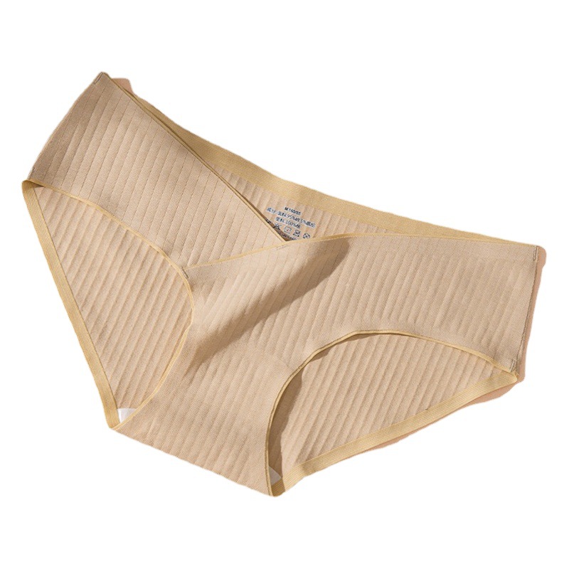 Maternity Underwear Low-Waisted Seamless One-Piece Threaded Women's Early, Middle and Late Pregnancy Postpartum Comfortable and Breathable Underwear for Women
