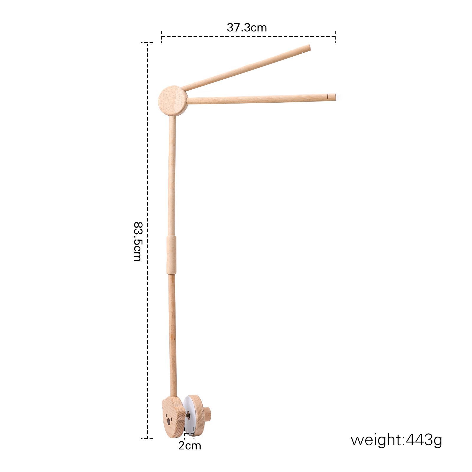 Picture of Amazon Simple Baby Bed Bell Wooden Bracket Mosquito Net Hanging Pole Bed Bell Accessories Newborn Comfort Bed Bell Bracket