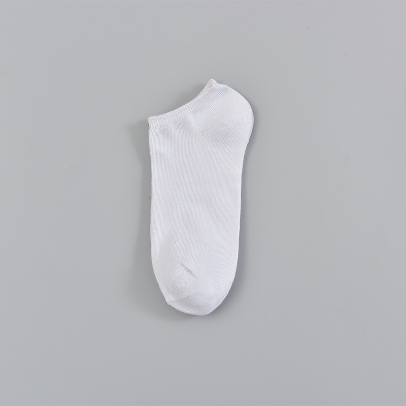 Picture of Black and White Grey Flat Boat Socks Solid Color Four Seasons Thin Short Socks Sweat Absorbing Invisible Socks All-match Cotton Socks