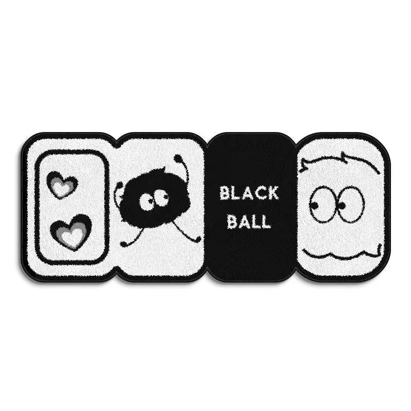 Picture of Cute Cartoon Cat Cashmere Carpet Ins Princess Bedroom Bedside Blanket Cushioned Cat Sense Balcony Bay Window Mat for Hair